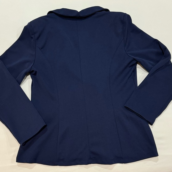 SHEIN Navy Blue Double Breasted Blazer w Gold Buttons & Notch Collar Size L - Picture 4 of 12